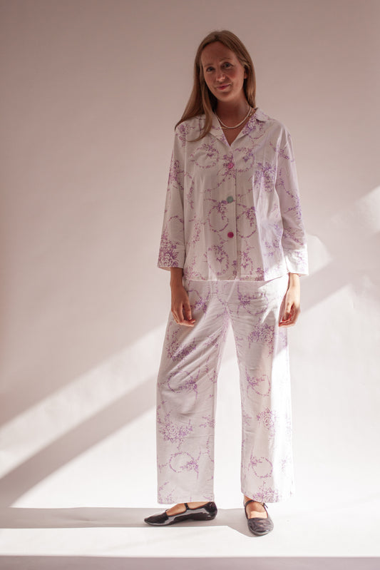 Pyjamas i vintagetekstil