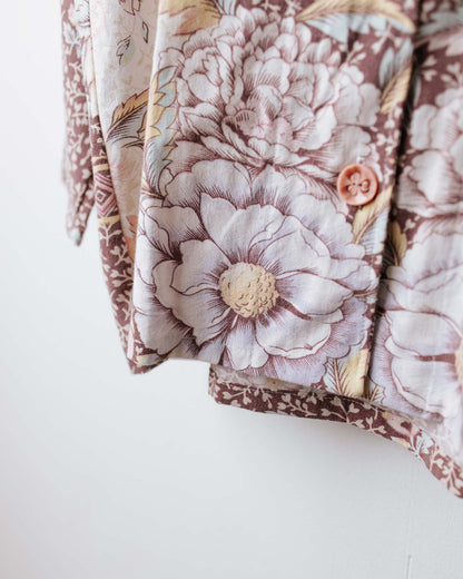 Blomstret sæt i vintage tekstil